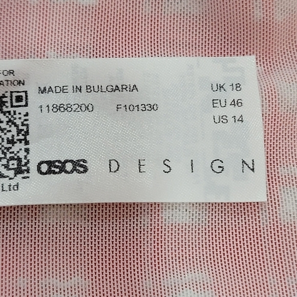 ASOS Sz 14 Orange White Checkered One Piece Swim Suit with Adjustable Straps - Picture 8 of 8